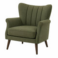 Fauteuil 78 x 85 x 105 cm en textile vert style rétro à dossier capitonné