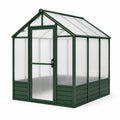 Serre de jardin 190 x 190 x 195 cm en aluminium vert avec panneaux translucides et porte